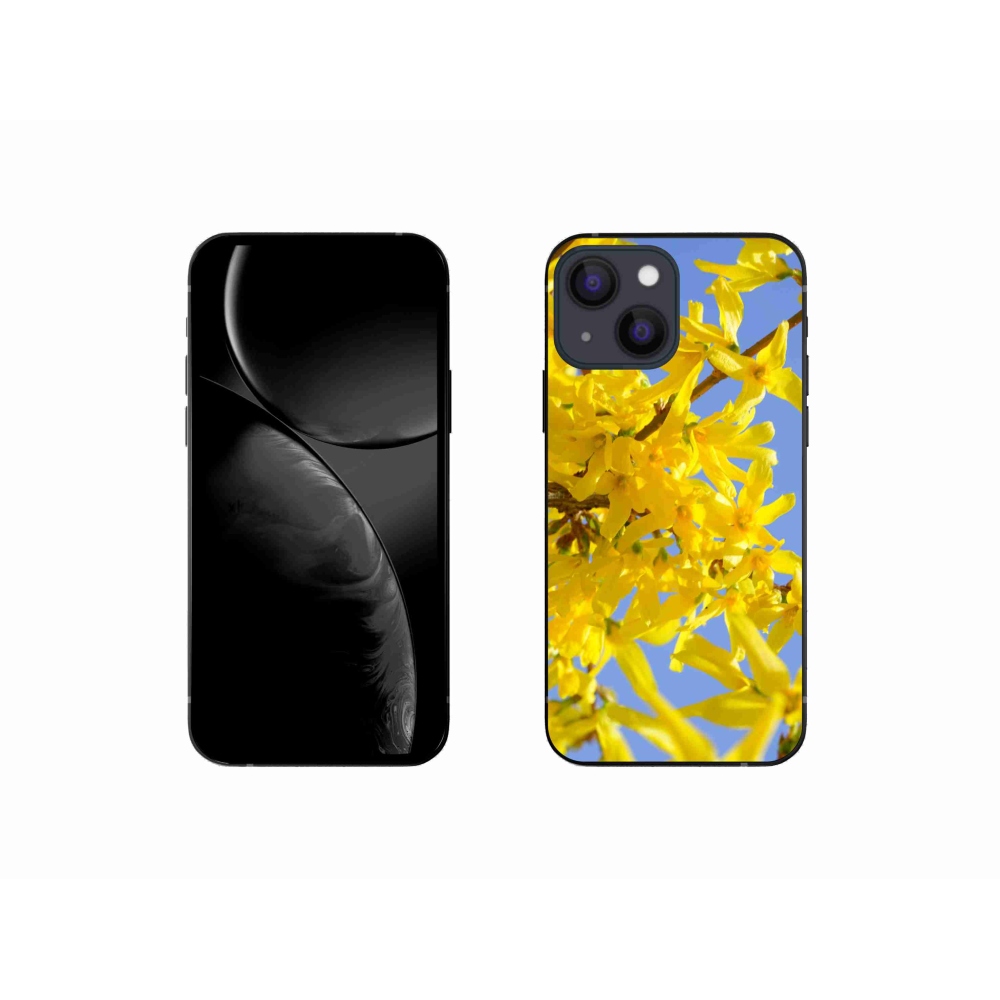 Gél borítás mmCase iPhone 13 mini készülékhez - sárga virágok
