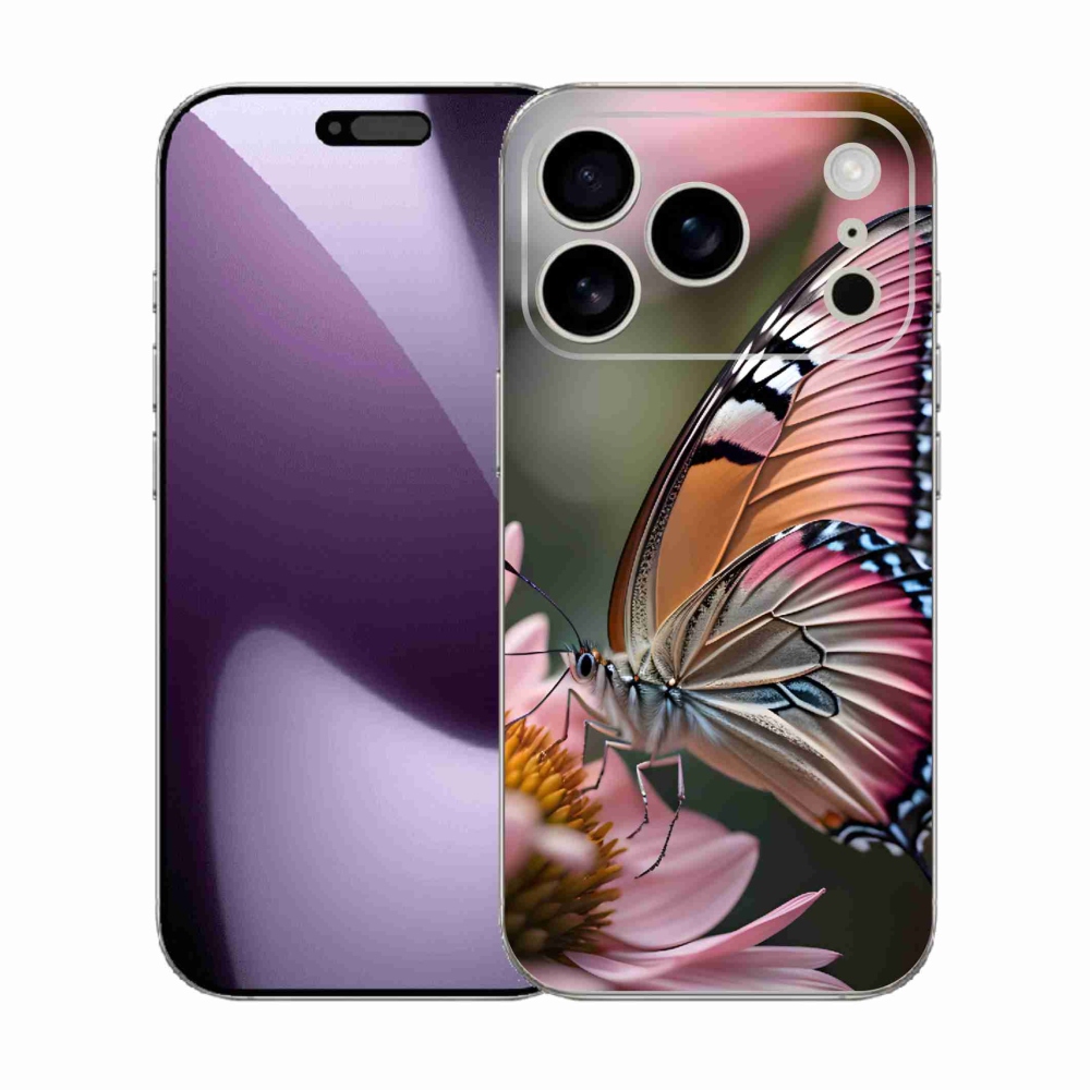 Zselés borítás mmCase iPhone 17 Pro készülékhez - színes pillangó