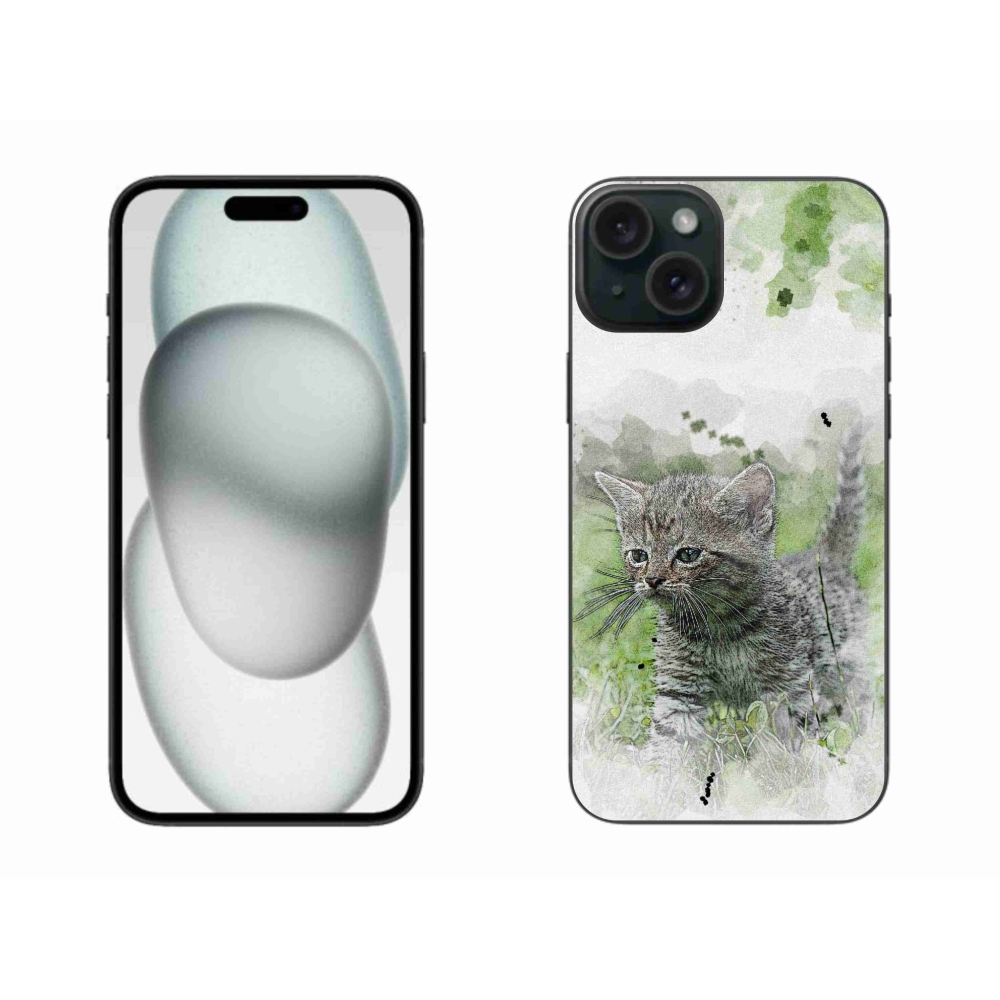 Gél borítás mmCase iPhone 15 Plus készülékhez - aranyos cica 1