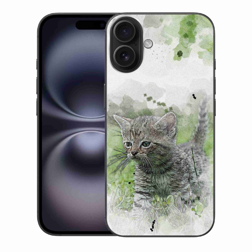 Gél borítás mmCase iPhone 16 Plus készülékhez - aranyos cica 1