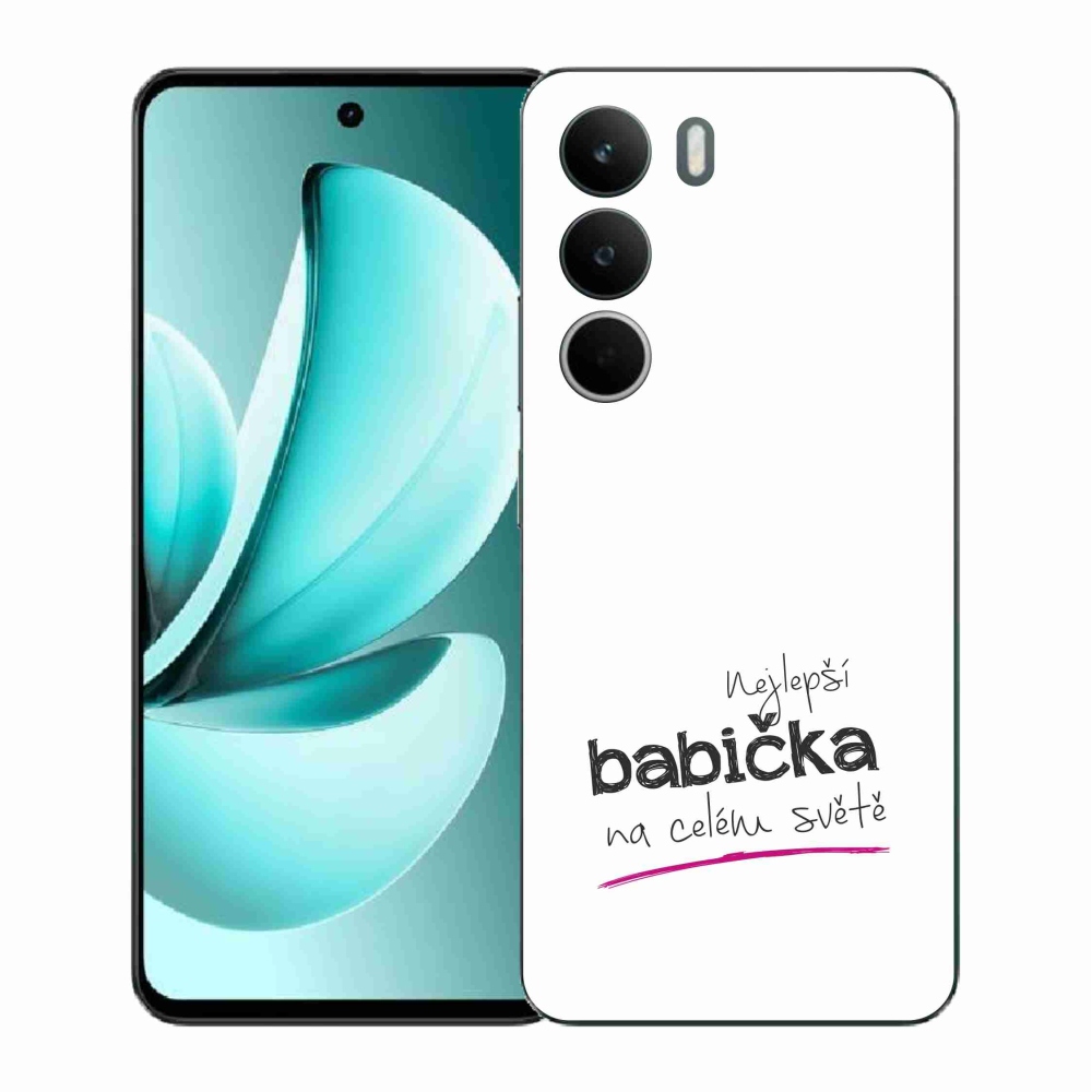 Gél borító mmCase a Realme C71-en - legjobb nagymama 4 fehér háttérrel