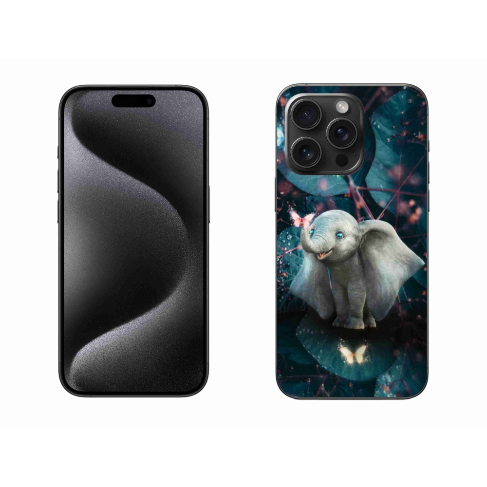 Zselés borítás mmCase iPhone 15 Pro Max készülékhez - aranyos elefánt