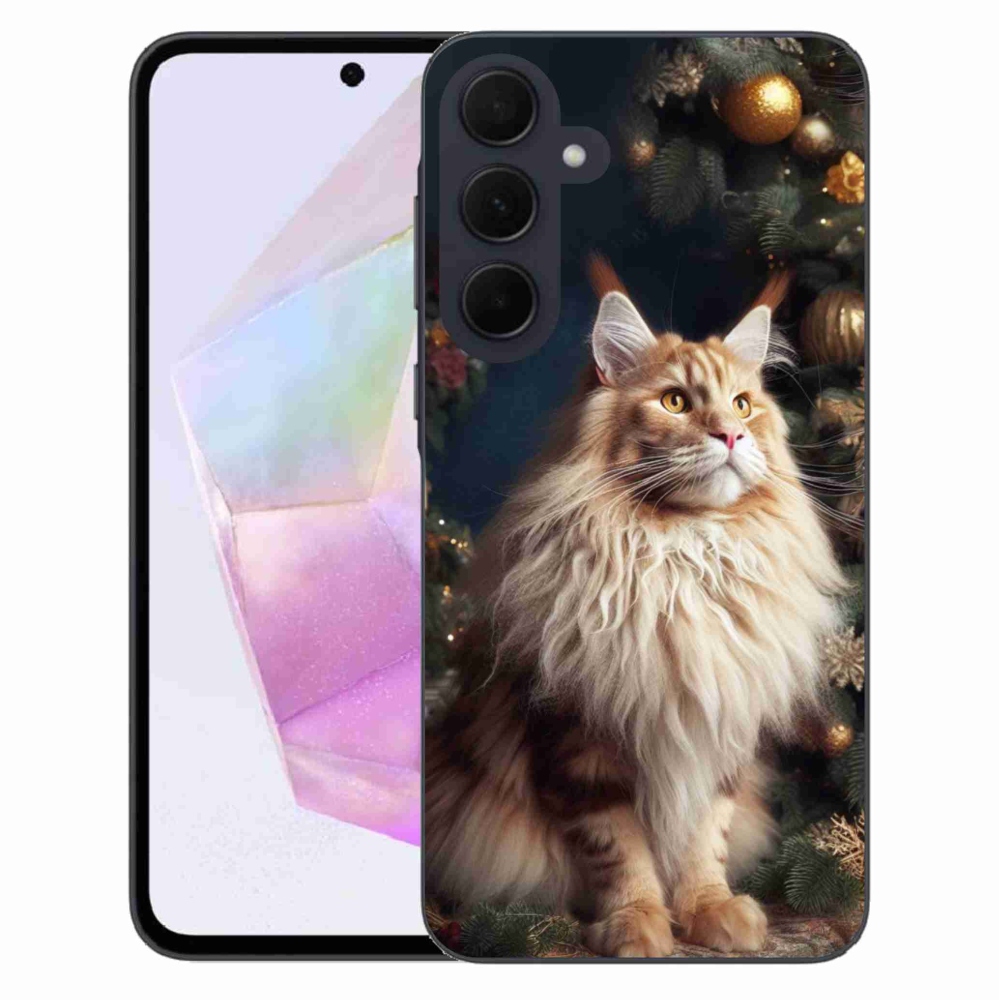 Gél borító mmCase Samsung Galaxy A35 5G - macska a fánál - Samsung Galaxy A35 5G tok