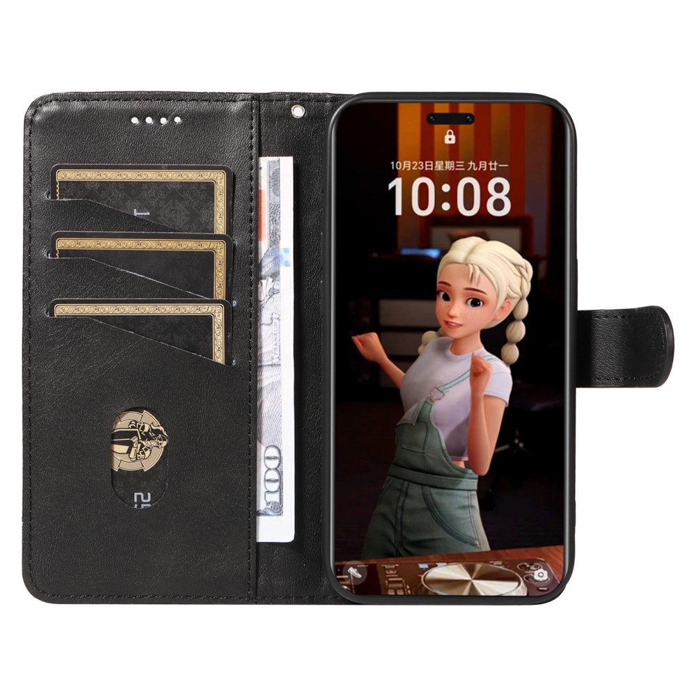 Póló alakú könyvtáska Honor Magic 7 Pro 5G-hez - fekete