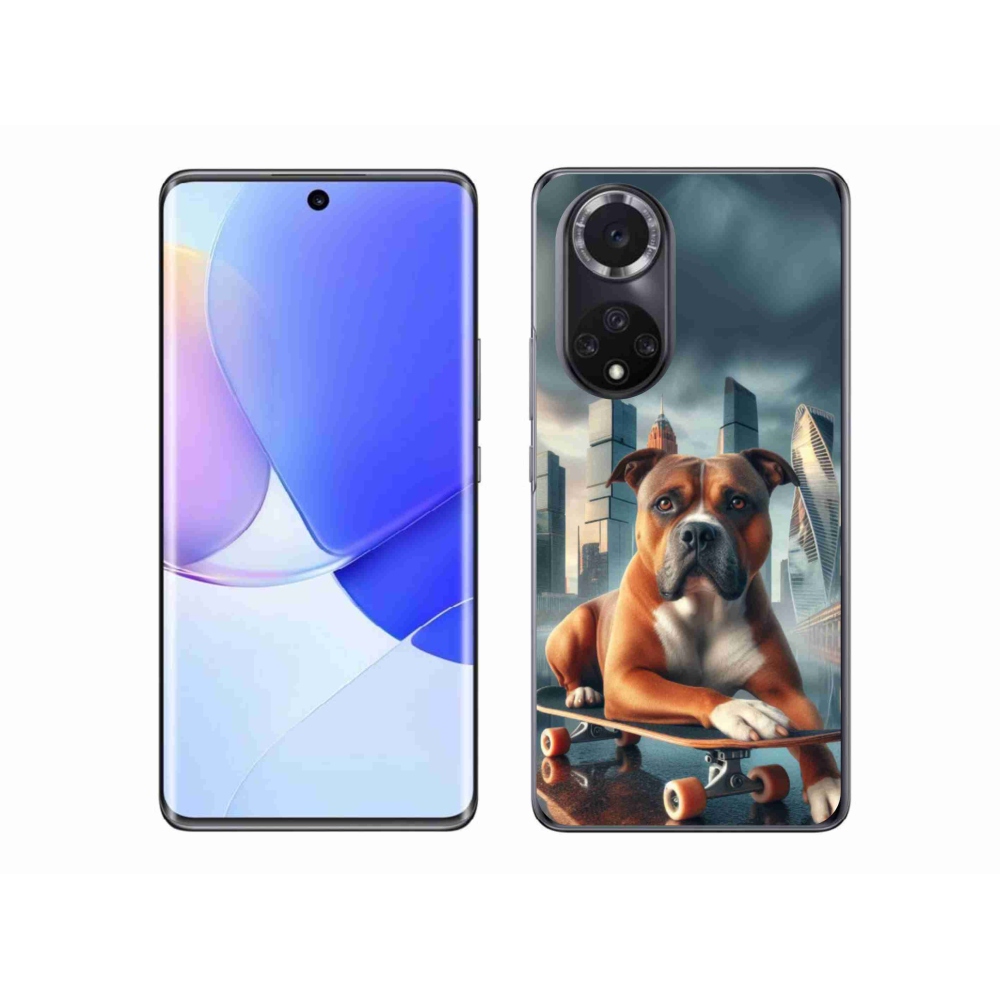 Gél borítás mmCase a Huawei Nova 9-hez - kutya gördeszkán