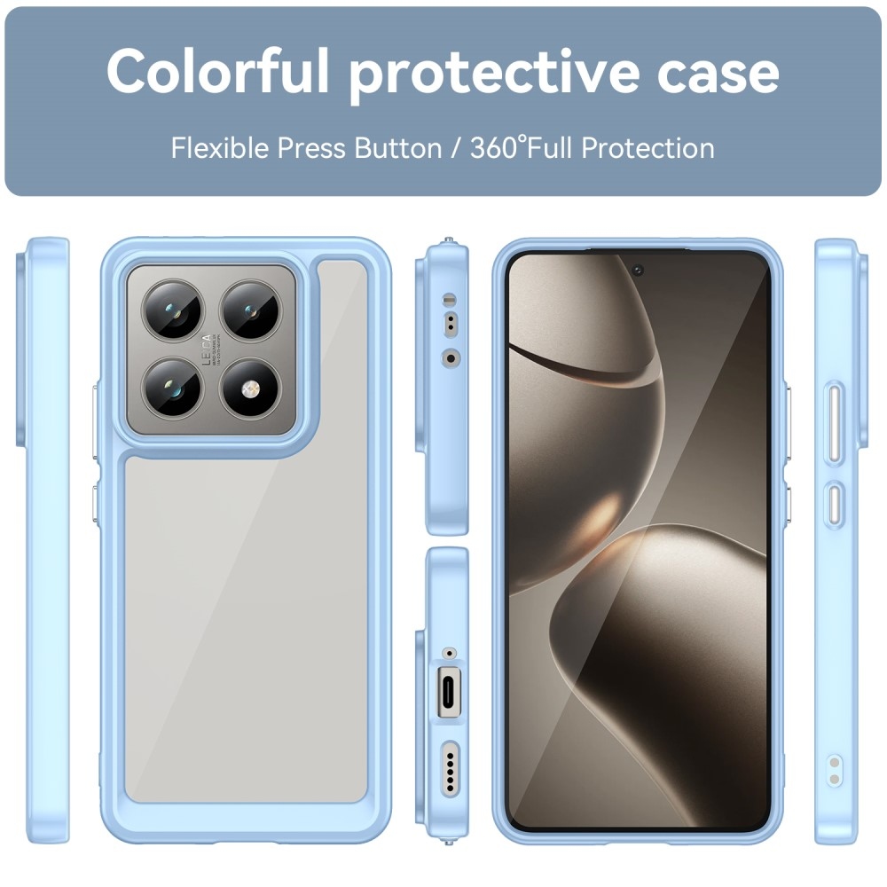Gél tok fix hátlappal Xiaomi 14T/14T Pro készülékhez - kék