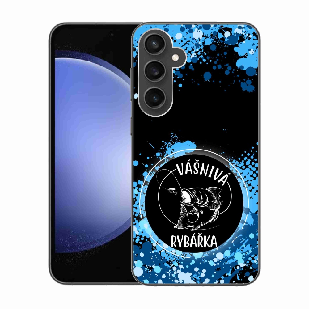 Gél borítás mmCase Samsung Galaxy S23 FE - szenvedélyes halásznő fekete háttérrel