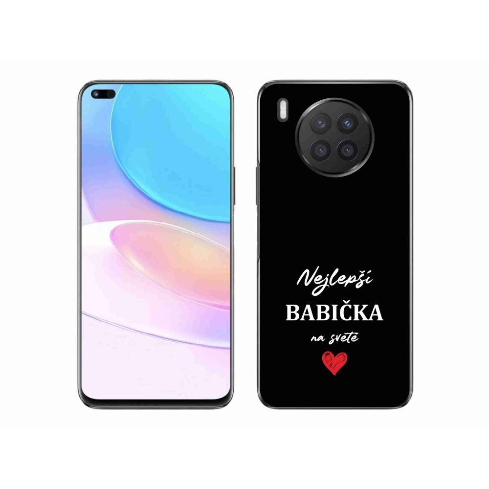 Gél borító mmCase a Huawei Nova 8i - Best Grandma 1 fekete háttérrel