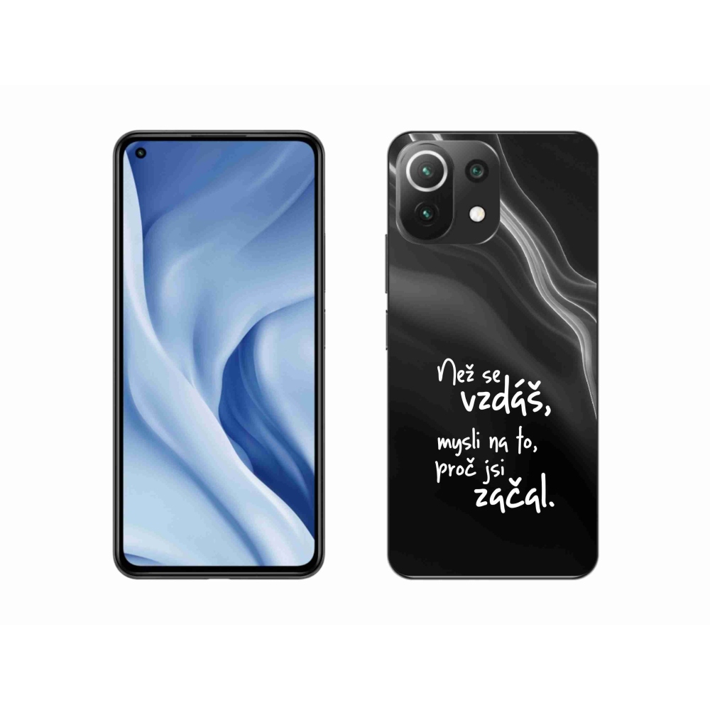 Gél borító mmCase a Xiaomi 11 Lite 5G NE - idézet 2 fekete háttérrel