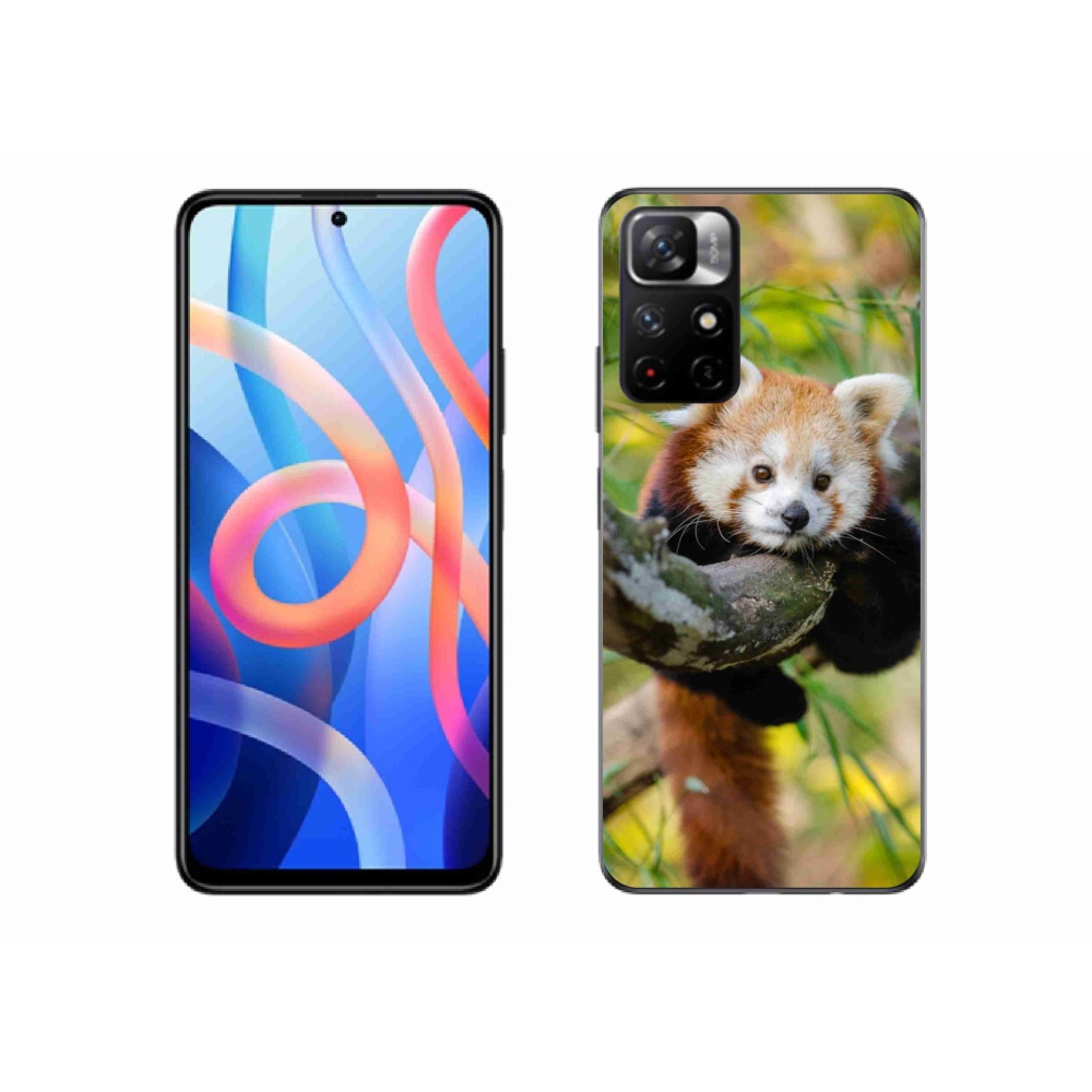 Gél borítás mmCase a Xiaomi Redmi Note 11S 5G-hez - panda piros