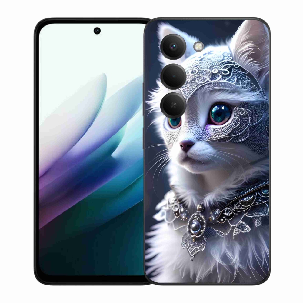 Gél borítás mmCase a Xiaomi Redmi 15 4G/5G (171mm) - fehér macska