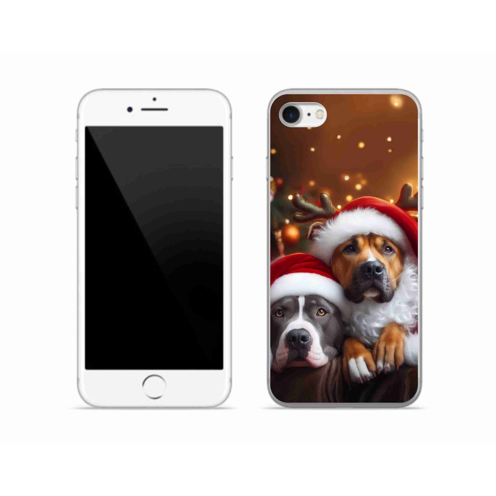 Zselés borítás mmCase iPhone SE (2020) - Karácsonyi kutyák