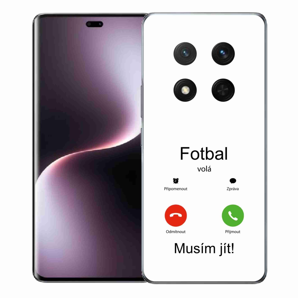 Gél borítás mmCase a Honor Magic 7 Lite 5G-n - futballhívások fehér háttérrel