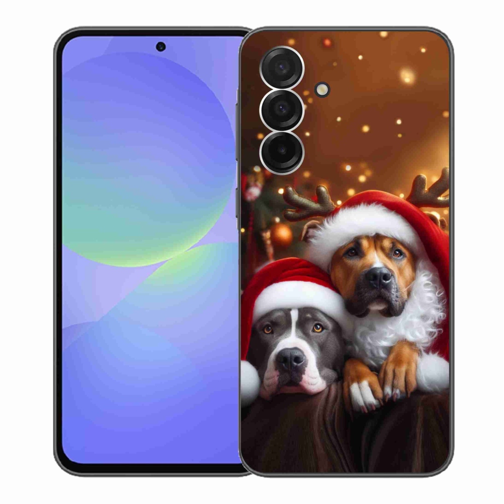 Gél borító mmCase Samsung Galaxy A36 5G - Karácsonyi kutyák