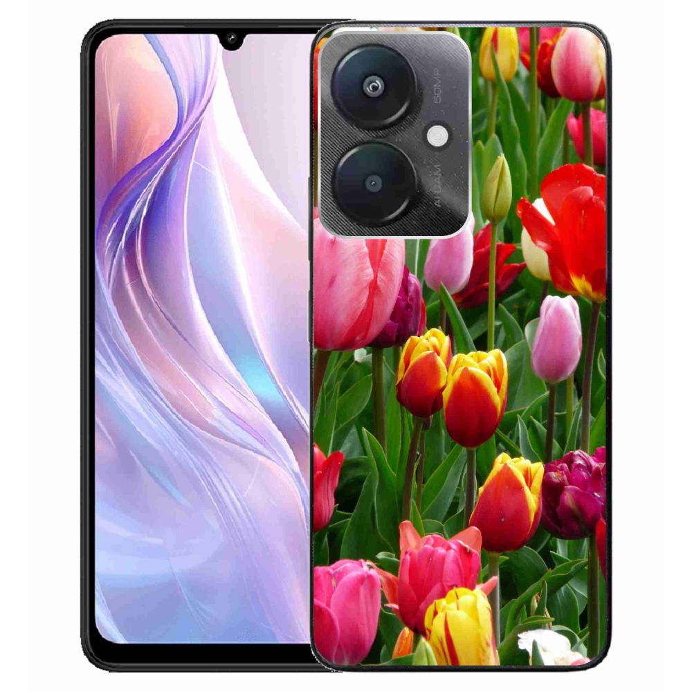 Gél borítás mmCase a Xiaomi Redmi 13C 5G számára - tulipánok