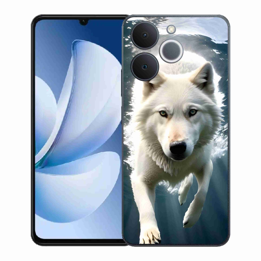 Zselés borítás mmCase a Realme Note 70T-hez - fehér farkas