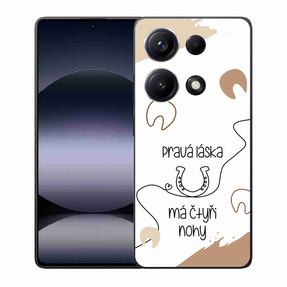 Gél borító mmCase a Xiaomi Redmi Note 14S-hez - ló motívum fehér háttérrel