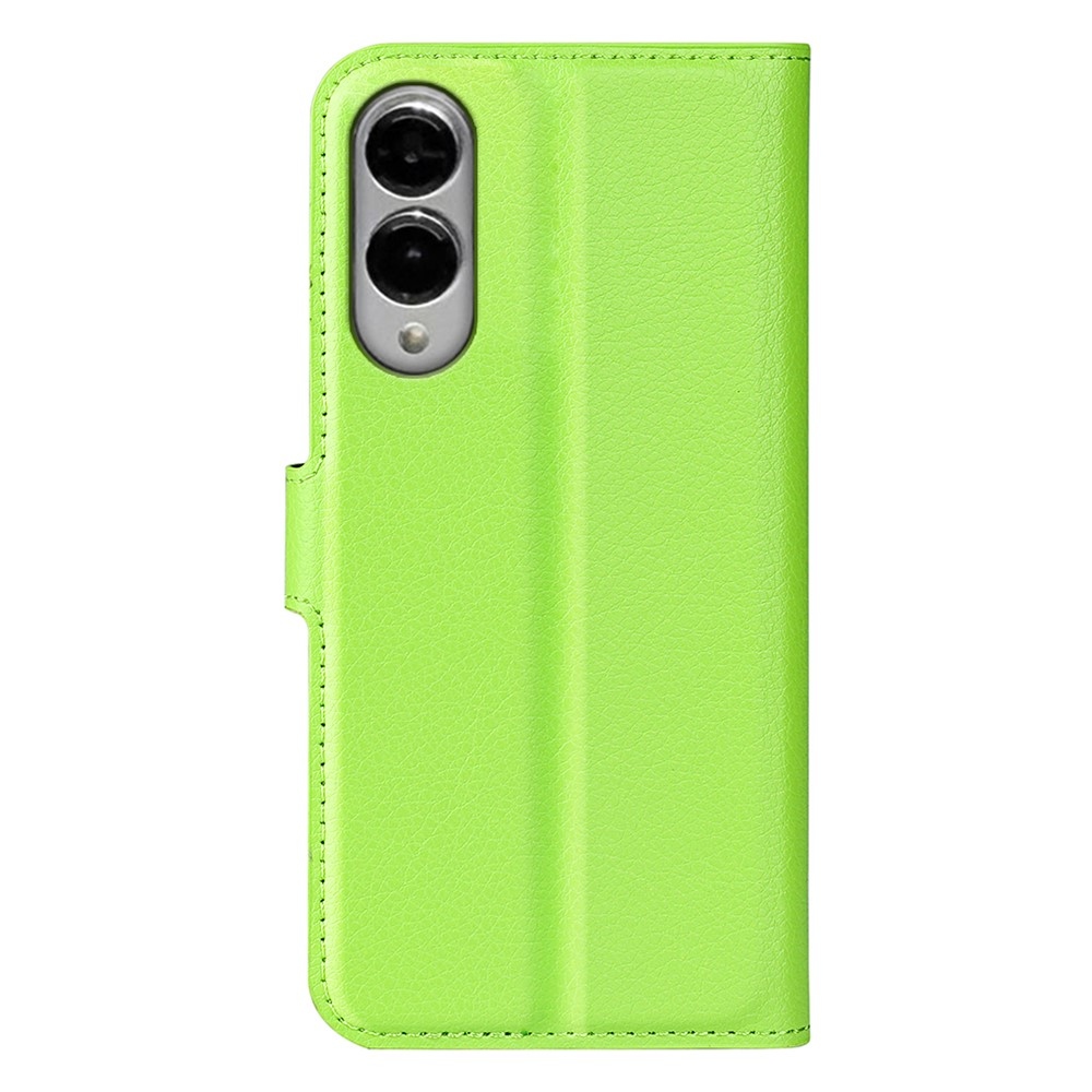 Litchi könyv tok Samsung Galaxy S25 Edge készülékhez - zöld