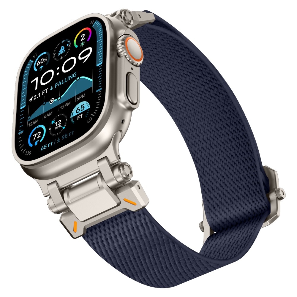 Titán nejlon szíj Apple Watch Ultra/Ultra 2 49mm/SE/SE 2022/2023 44mm/10 46mm/9/8/7 45mm/6/5/4 44mm/3/2/1 42 mm - kék