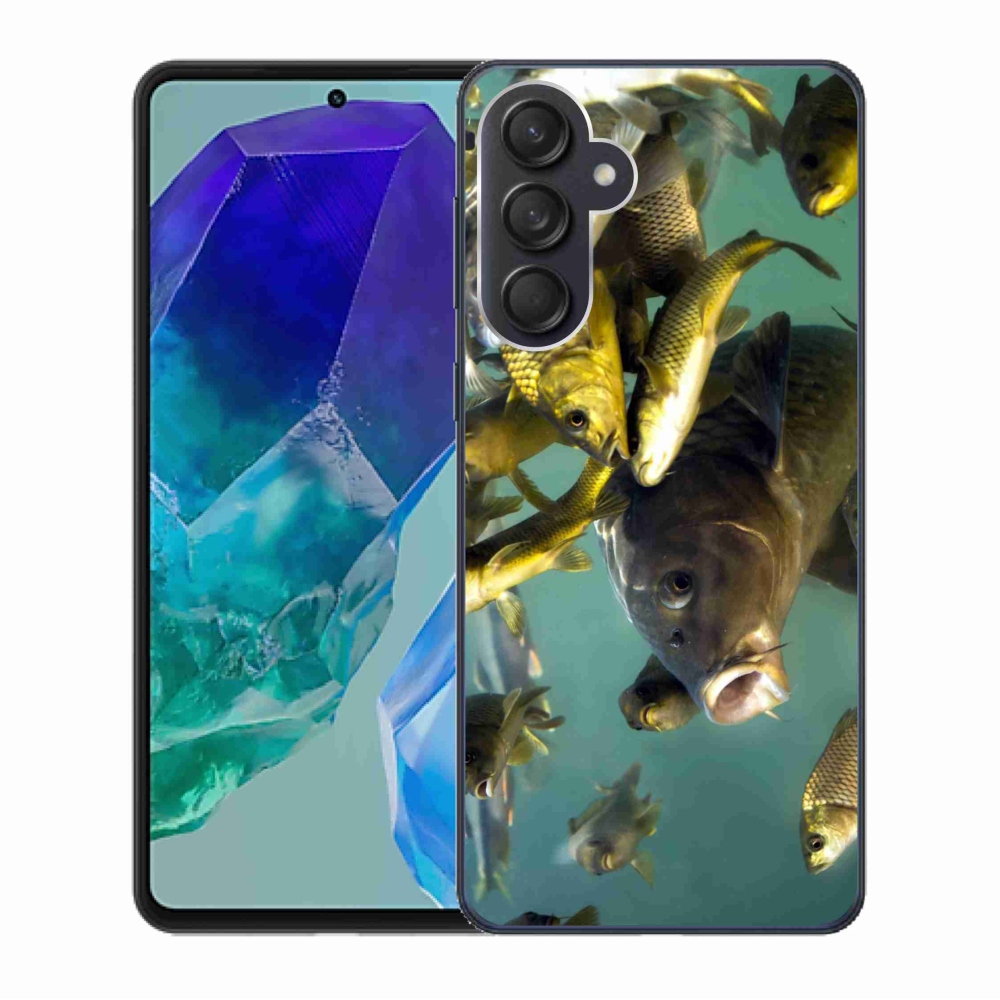 Gél tok mmCase a Samsung Galaxy M55 5G készülékhez - halak iskolája