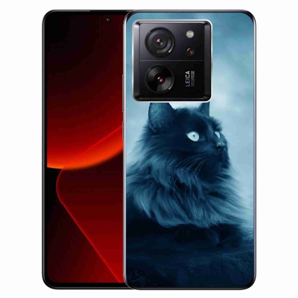 Gél tok mmCase a Xiaomi 13T/13T Pro készülékhez - fekete macska 1