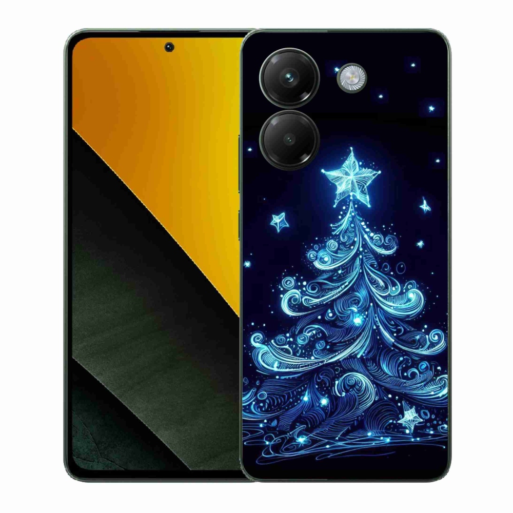Gél borítás mmCase a Xiaomi Poco M7 Pro 5G számára - neon karácsonyfa 4