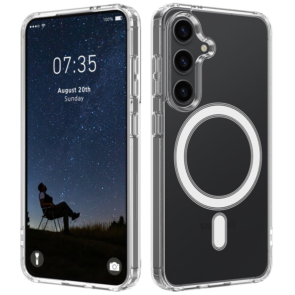 Gél tok MagSafe támogatással Samsung Galaxy S25+ készülékhez - átlátszó
