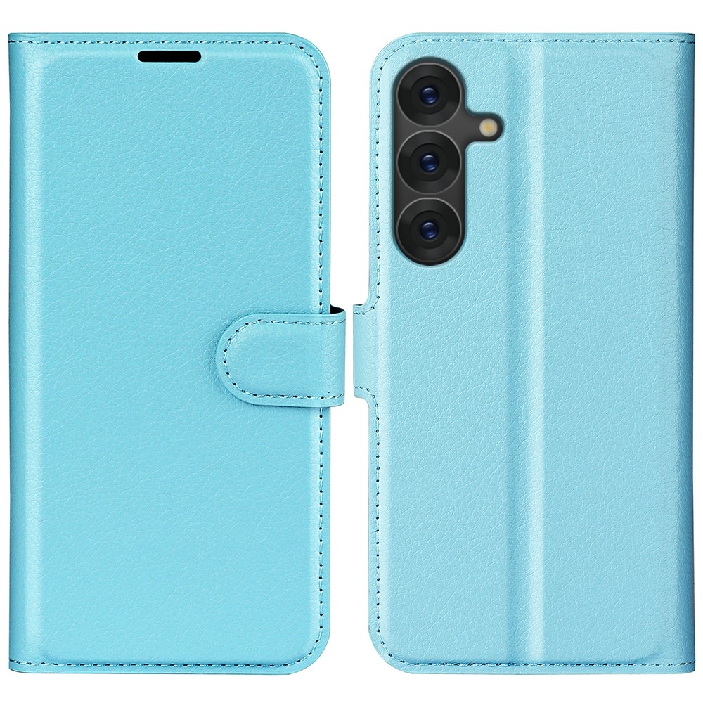 Litchi könyv tok Samsung Galaxy S25 készülékhez - kék