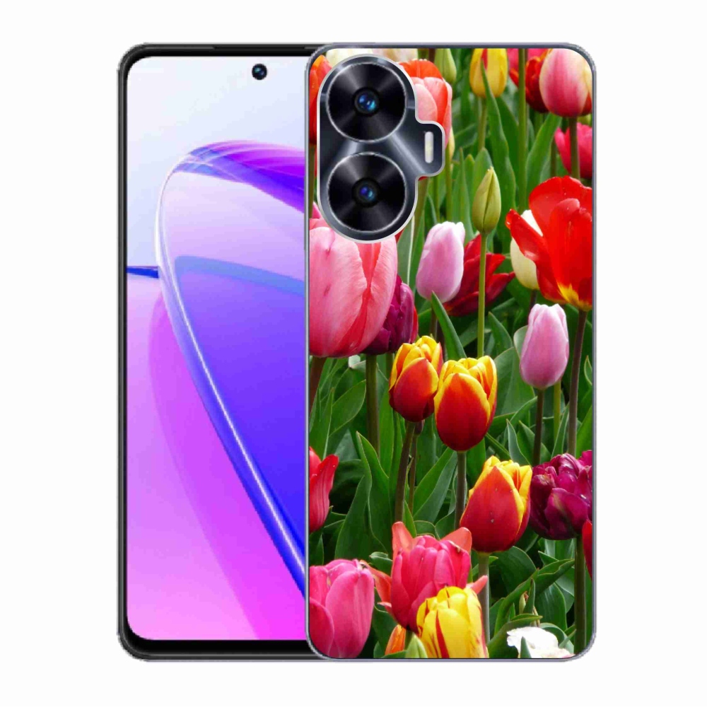 Zselés borító mmCase a Realme C55 készülékhez - tulipánok