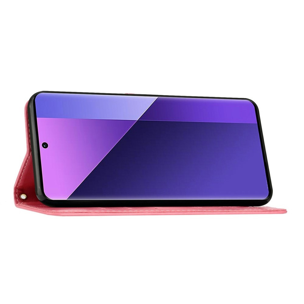 Virágok könyv tok a Honor Magic 7 Pro 5G számára - rózsaszín