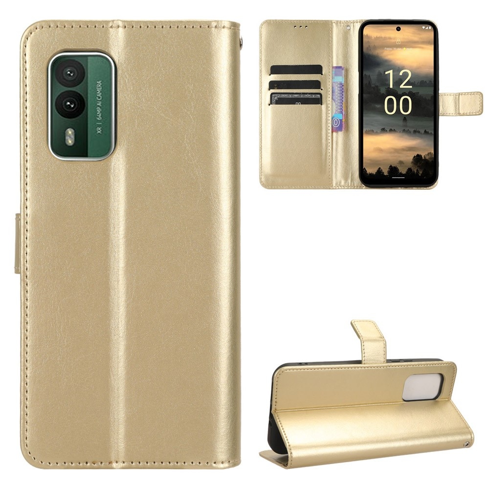 Lókönyv tok Nokia XR21-hez - arany színű