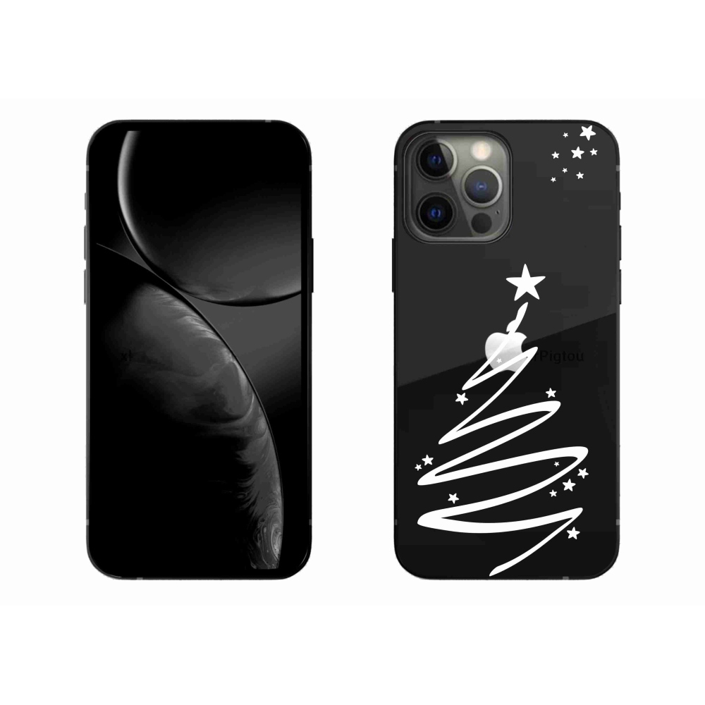 Zselés borítás mmCase iPhone 13 Pro Max 6.7 készülékhez - fehér fa átlátszó háttéren