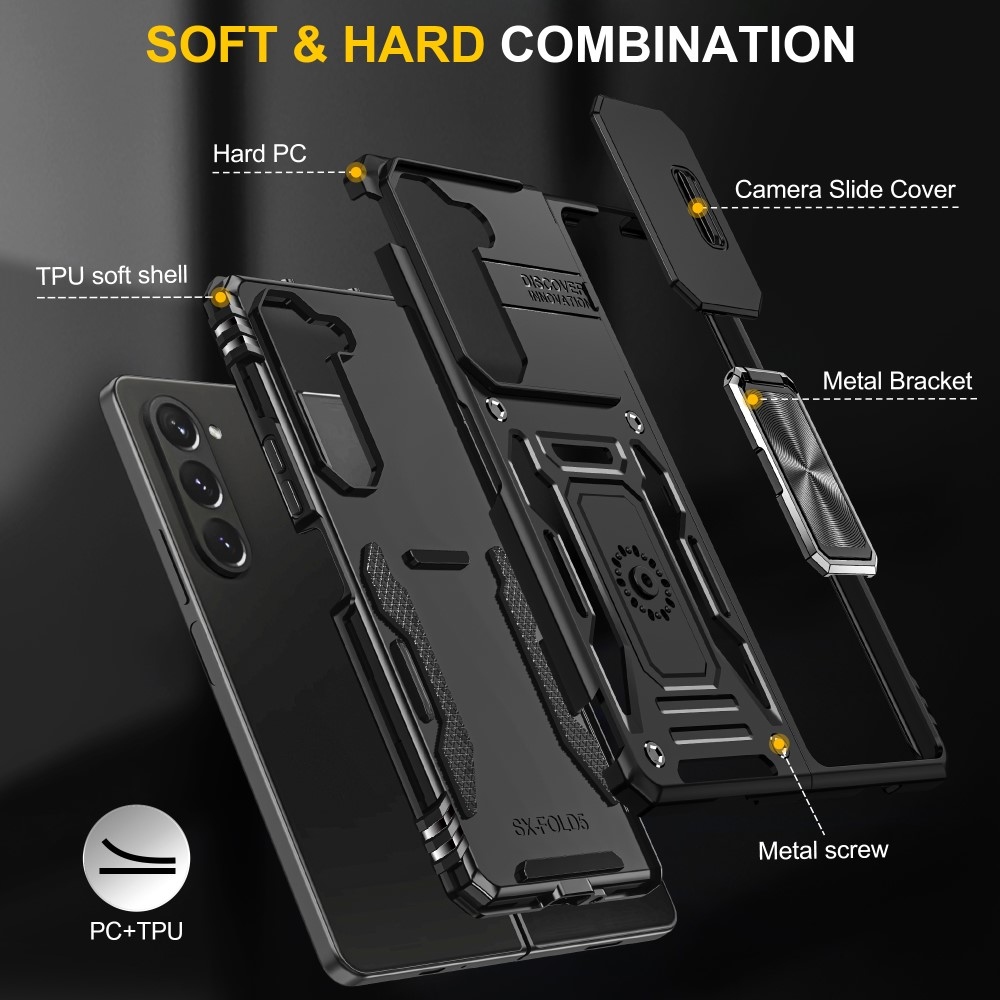 Csúszásálló borító Samsung Galaxy Z Fold6 5G készülékhez - fekete