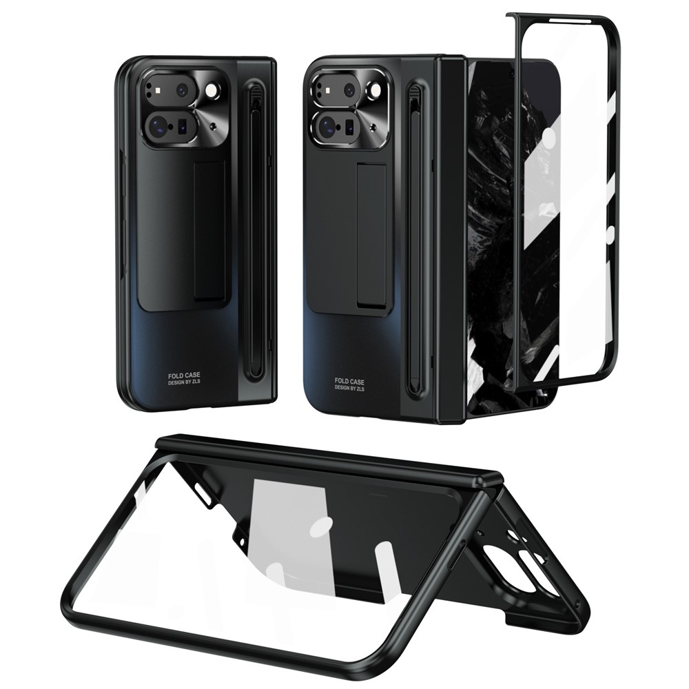 Pántos műanyag borítás tollal és képernyővédővel a Google Pixel 10 Pro Fold-hoz - fekete