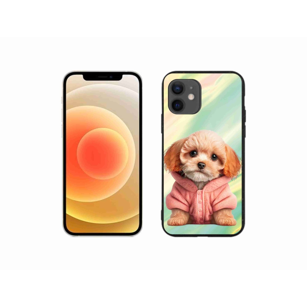 Gél borítás mmCase iPhone 12 mini készülékhez - kiskutya pulóverben