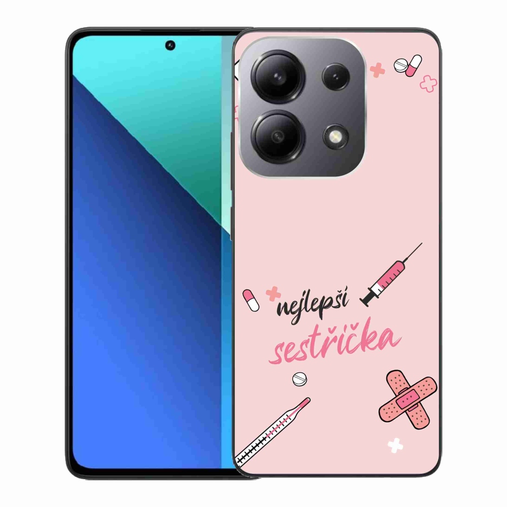 Gél borító mmCase a Xiaomi Redmi Note 13 - legjobb kishúg rózsaszín háttérrel