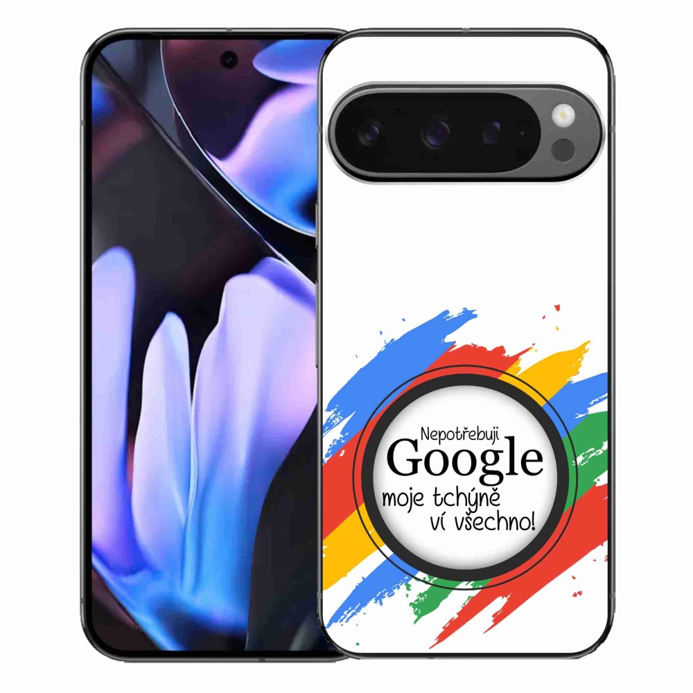 Gél borítás mmCase a Google Pixel 9 Pro XL-en - anyós tudja, hogy minden fehér háttérrel rendelkezik