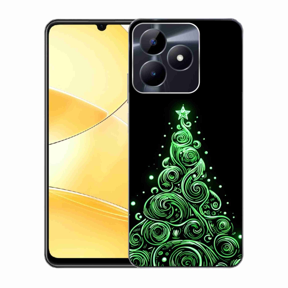 Gél borítás mmCase a Realme C51/C53 készülékhez - neon karácsonyfa 3