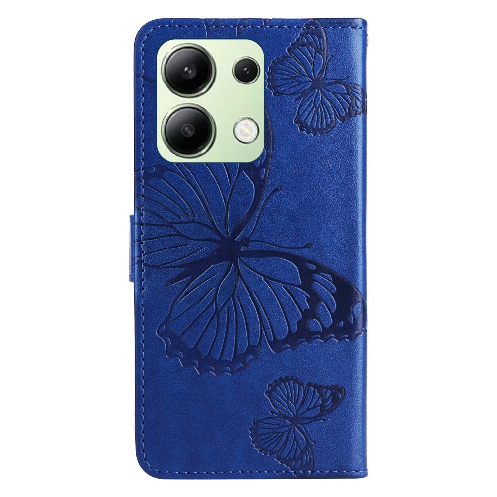 Nagy pillangó könyv tok Xiaomi Redmi Note 13-hoz - kék