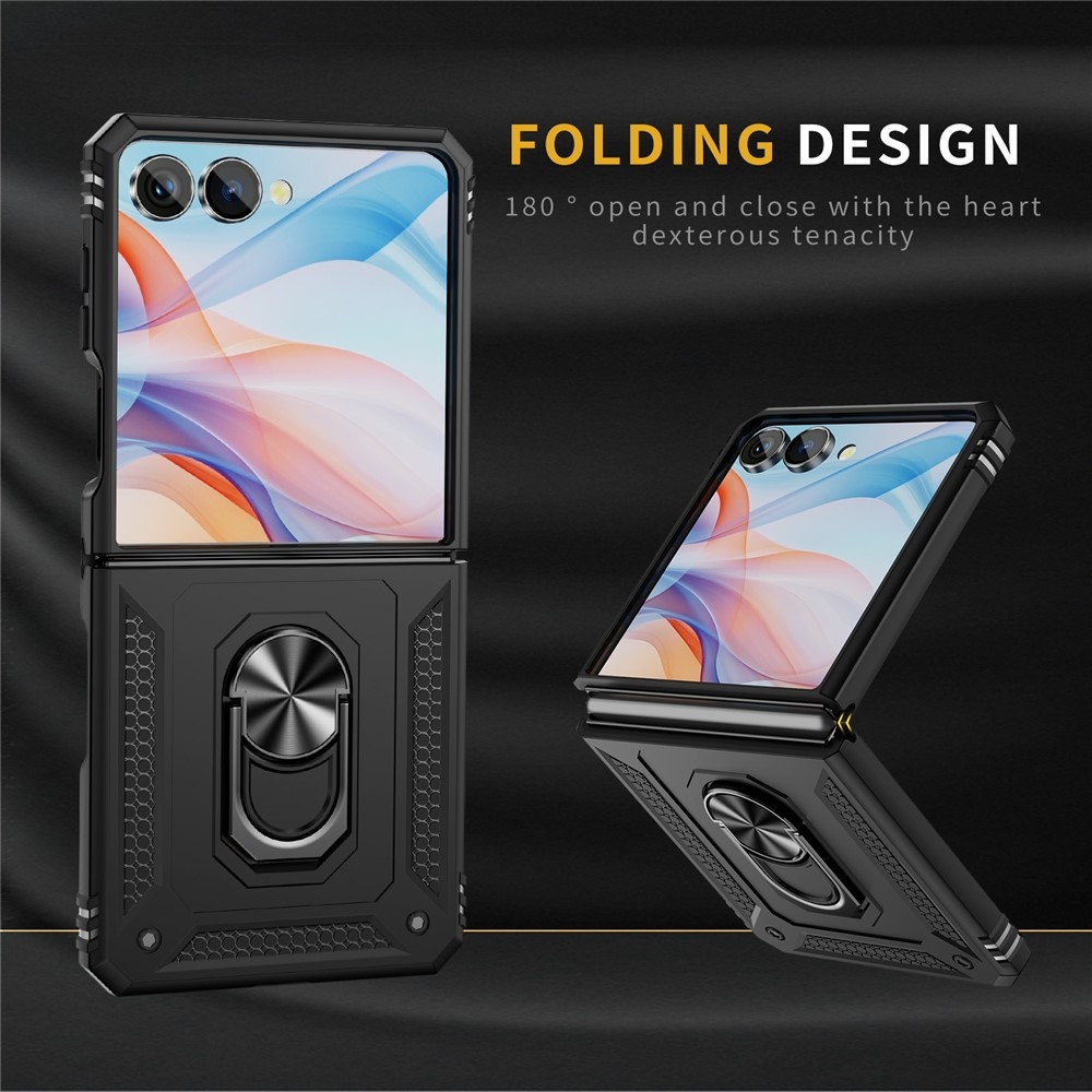 Gyűrűálló borítás Samsung Galaxy Z Flip7 5G készülékhez - fekete