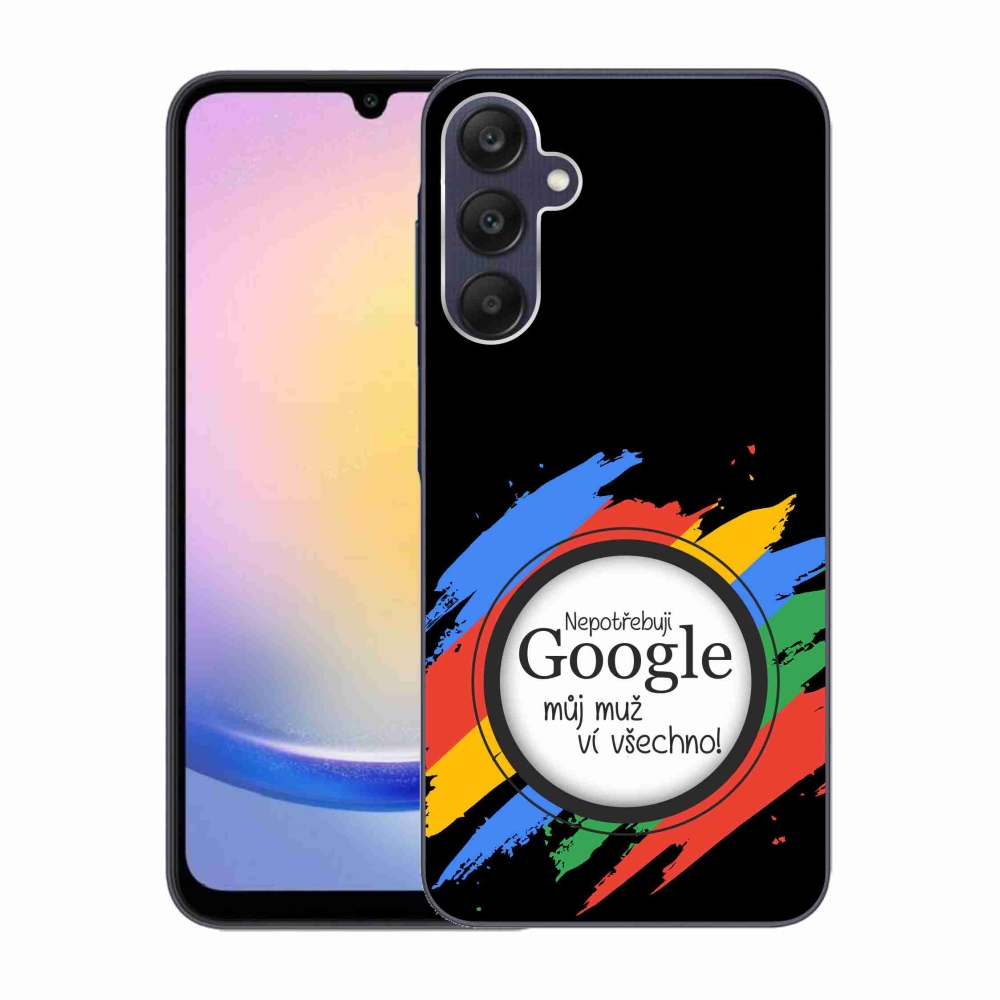 Gél borító mmCase Samsung Galaxy A25 5G - az ember mindent tud fekete háttérrel