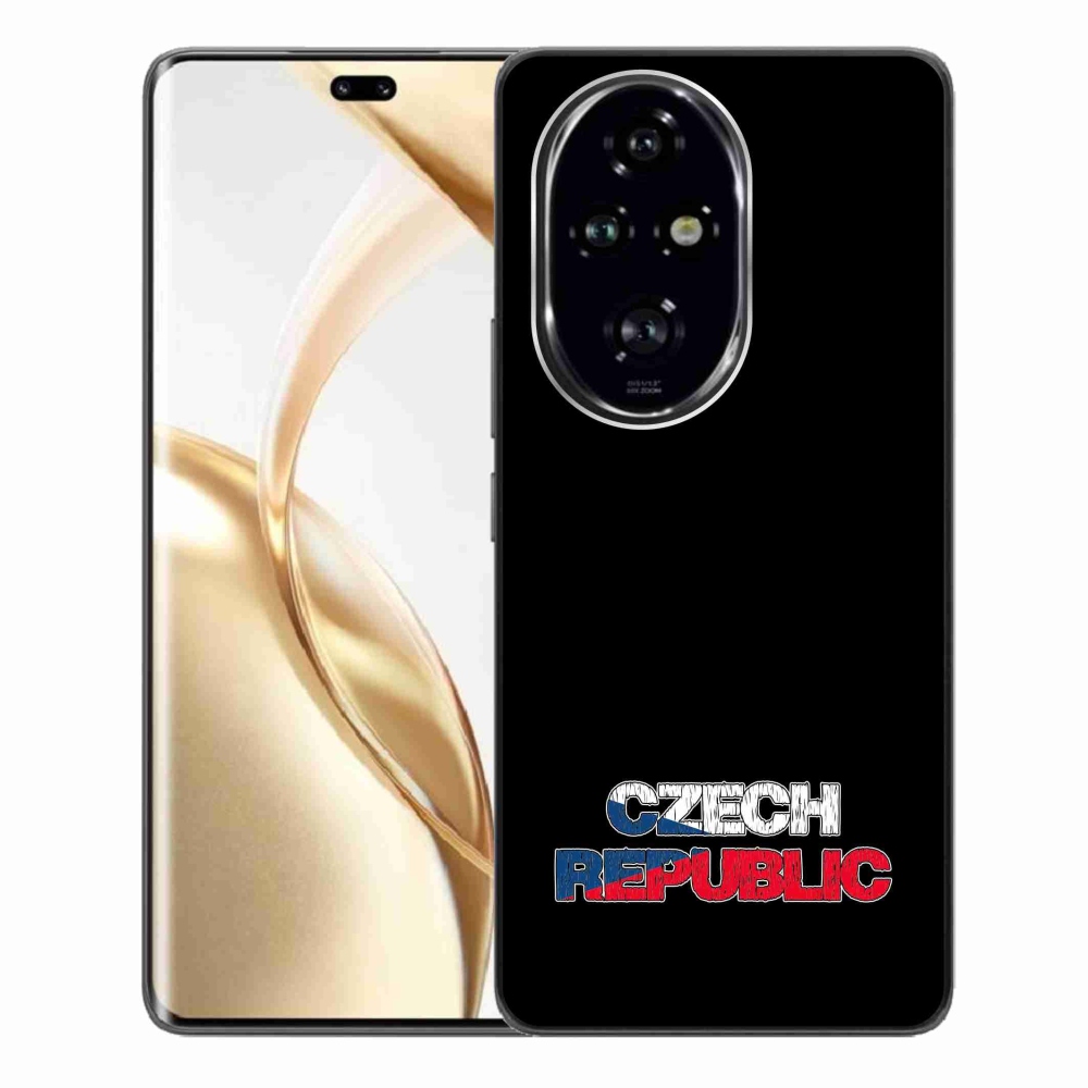Zselés borító mmCase a Honor 200 Pro 5G készülékhez - Csehország fekete háttér
