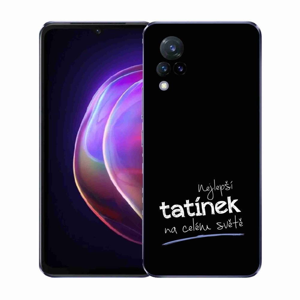 Gél borító mmCase a Vivo V21 4G/5G - legjobb apuci 4 fekete háttérrel