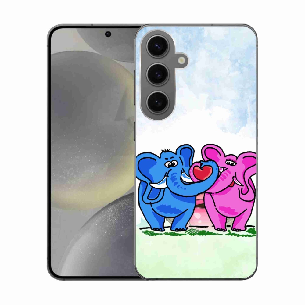 Gél borító mmCase Samsung Galaxy S24 készülékhez - szerelmes elefántok