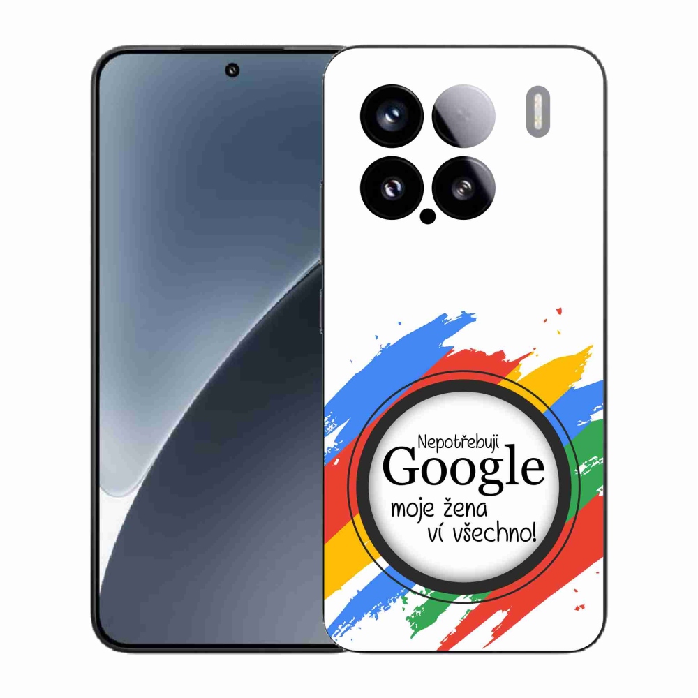 Gél borító mmCase a Xiaomi 15 - nő mindent tud fehér háttérrel