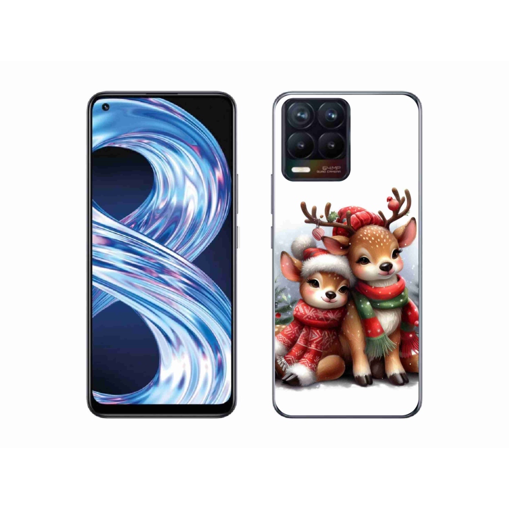 Gél borítás mmCase a Realme 8 Pro készülékhez - karácsonyi rénszarvas