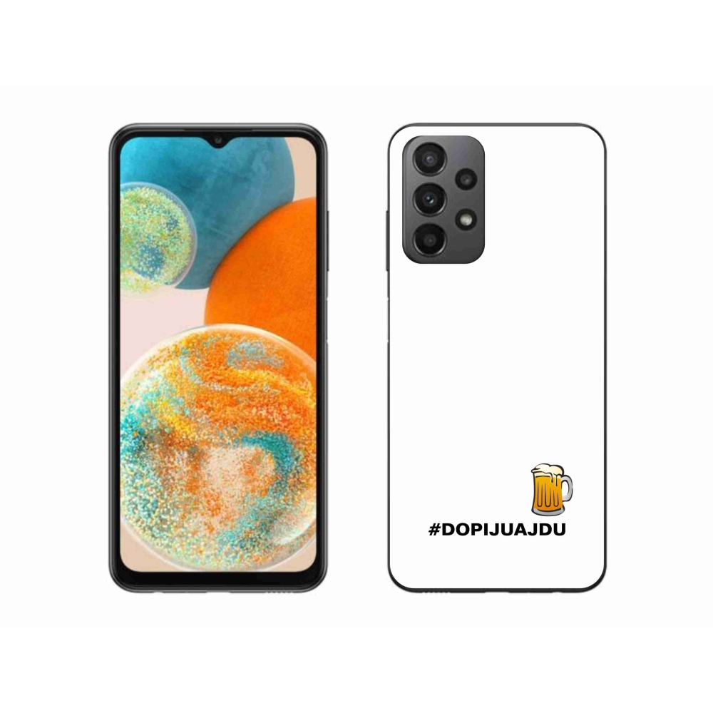 Gél borító mmCase Samsung Galaxy A23 4G/5G - sör motívum 1 fehér háttér