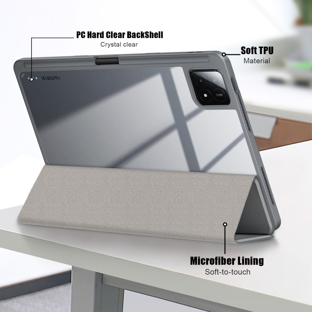 Ügyes záró tok Xiaomi Pad 6S Pro táblagéphez - szürke