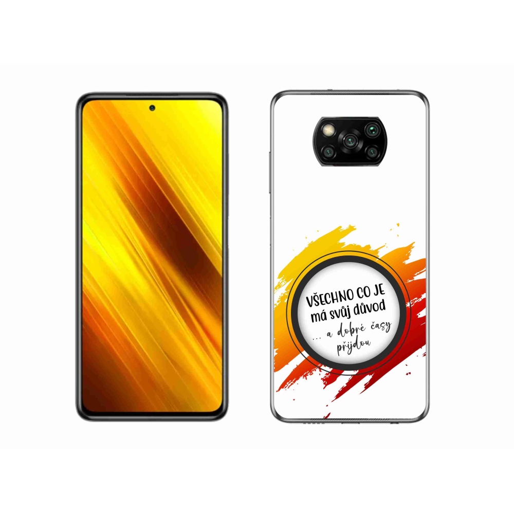 Gél borítás mmCase a Xiaomi Poco X3 Pro számára - idézem 3 fehér háttér
