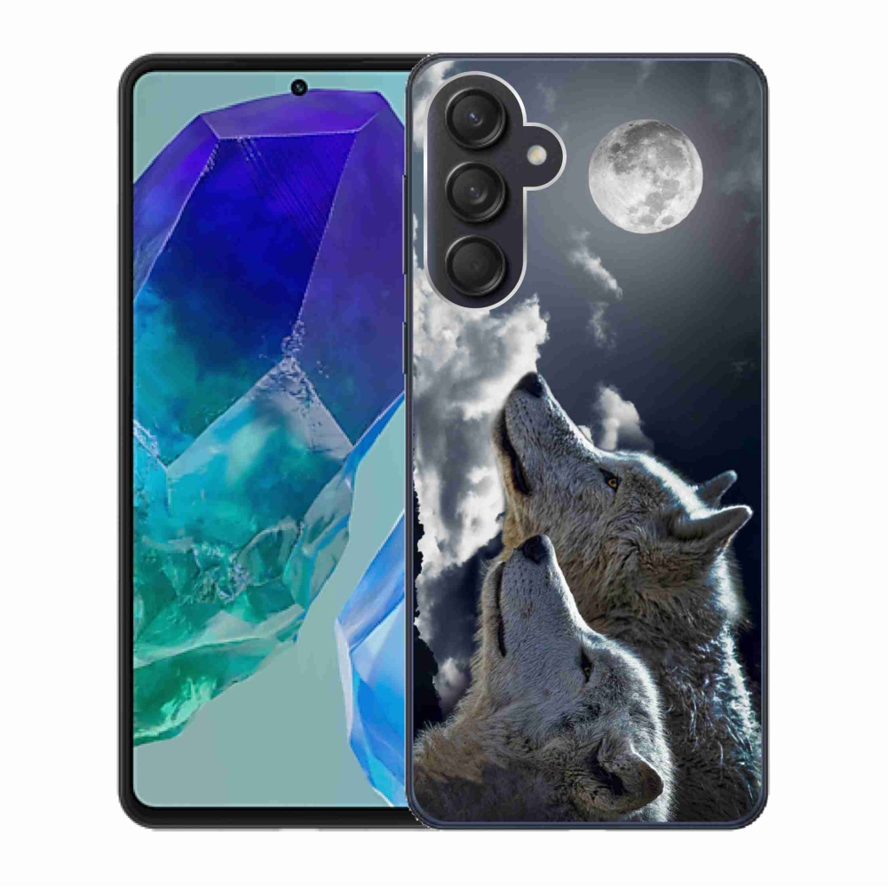 Zselés borítás mmCase Samsung Galaxy M55 5G - farkasok